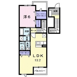 明野駅 バス18分  村松口下車：停歩5分 2階の物件間取画像